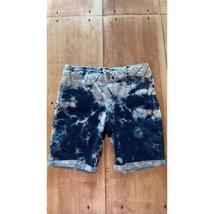 Jordache Kids Blue Tie Dye Acid Wash Denim Shorts Size‎ 16 Adjustable Waist